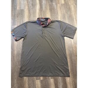 Alial Fital Polo Shirt Men's Large Paisley Golf Performance Made In USA